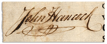 John Hancock 1780 Naval Document Signed as Governor of Massachusetts